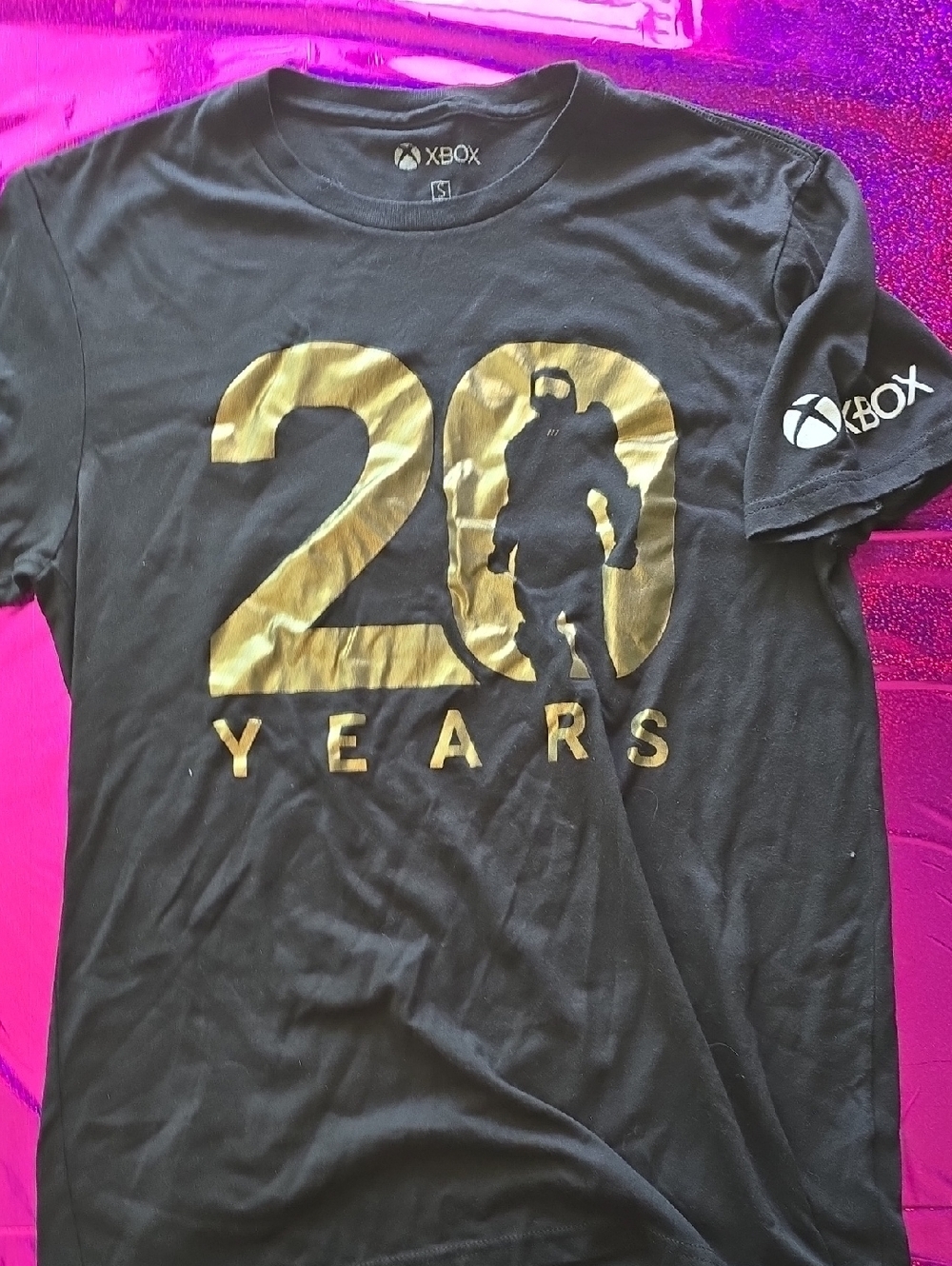 Xbox 20 Years Gold Logo Short Sleeve Tee - Black
